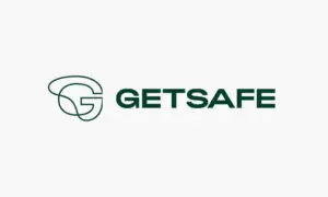 Grüner Buchstabe "G" und Firmenname "GETSAFE" in Grün auf weißem Hintergrund
